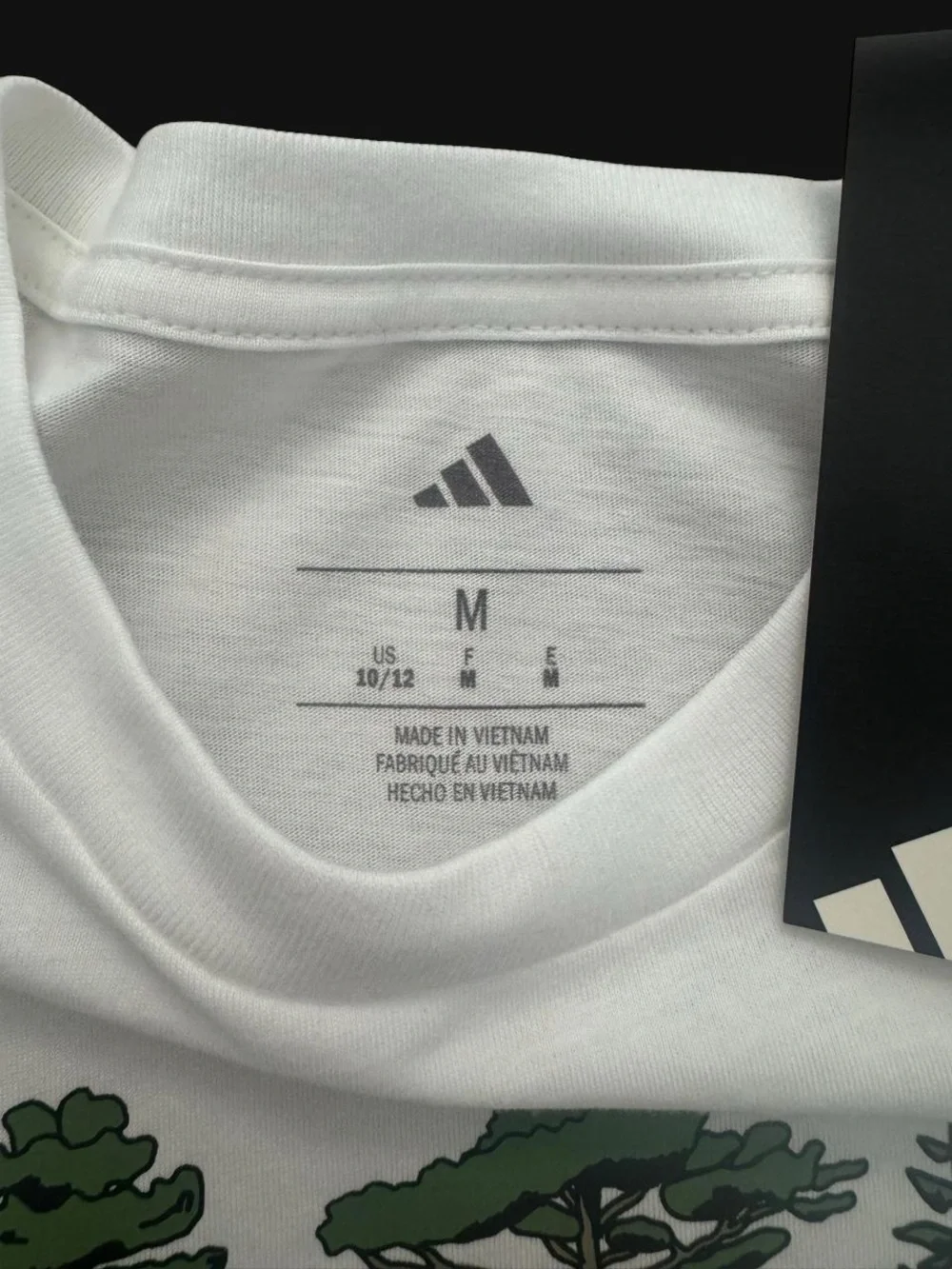 Adidas Kids White Graphic Basketball Forest Tee